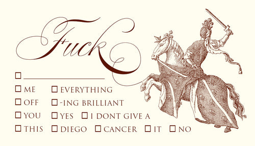 Fuck Knight Calling Cards